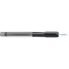 Guhring - M10x1.50 Metric 6HX 3 Flute TiCN Finish High Speed Steel Straight Flute Standard Hand Tap - Modified Bottoming, Right Hand Thread, 100mm OAL, D10/D11 Limit, Through Coolant - Exact Industrial Supply
