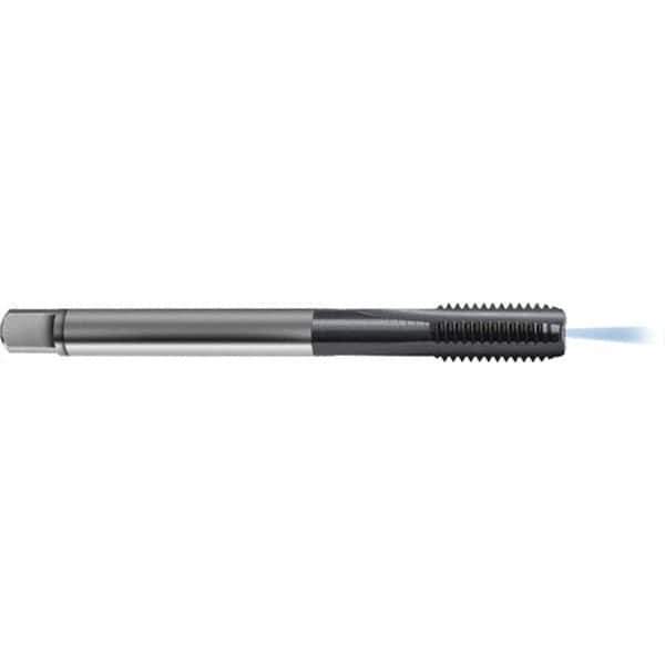 Guhring - M5x0.50 Metric 6HX 3 Flute TiCN Finish High Speed Steel Straight Flute Standard Hand Tap - Modified Bottoming, Right Hand Thread, 70mm OAL, D4/D5 Limit, Through Coolant - Exact Industrial Supply