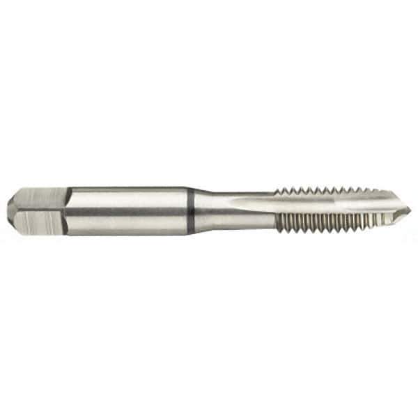 Guhring - #4-40 UNC 2B 2 Flute Bright Finish High Speed Steel Straight Flute Standard Hand Tap - Plug, Right Hand Thread, 2.205" OAL, H2/H3 Limit - Exact Industrial Supply