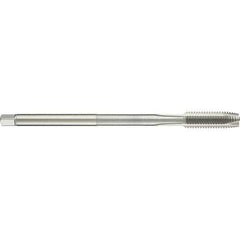 Guhring - M10x1.50 Metric 6H 3 Flute Bright Finish High Speed Steel Straight Flute Standard Hand Tap - Plug, Right Hand Thread, 180mm OAL, D5/D6 Limit - Exact Industrial Supply