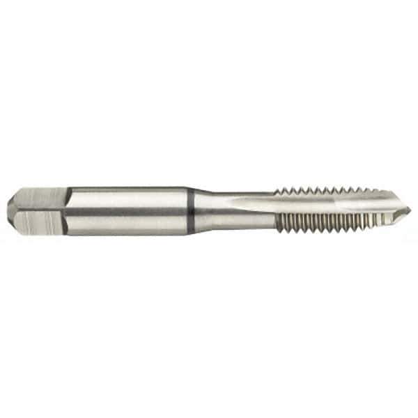 Guhring - #4-48 UNF 2B 2 Flute Bright Finish High Speed Steel Straight Flute Standard Hand Tap - Plug, Right Hand Thread, 2.205" OAL, H2/H3 Limit - Exact Industrial Supply
