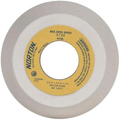 Norton - 4" Diam, 1-1/4" Hole Size, 1-1/2" Overall Thickness, 100 Grit, Type 11 Tool & Cutter Grinding Wheel - Fine Grade, Aluminum Oxide, K Hardness, Vitrified Bond, 5,730 RPM - Industrial Tool & Supply