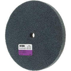 Standard Abrasives - 6" Diam, 1/2" Face Width, 1/2" Center Hole, Fine Grade, Silicon Carbide Deburring Wheel - Unitized, Soft Grade - Industrial Tool & Supply