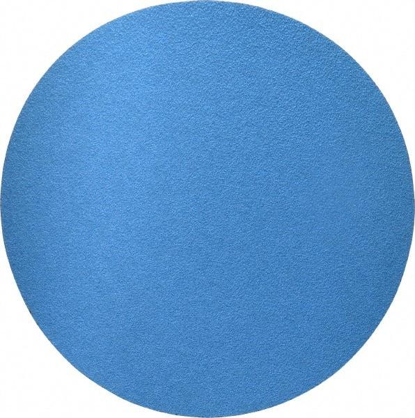 Norton - 12" Diam, 50 Grit Zirconia Alumina Adhesive PSA Disc - Coarse Grade, Blue, Y Weighted Backing, Flexible - Industrial Tool & Supply
