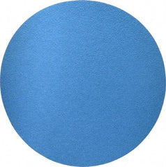 Norton - 12" Diam, 50 Grit Zirconia Alumina Adhesive PSA Disc - Coarse Grade, Blue, Y Weighted Backing, Flexible - Industrial Tool & Supply