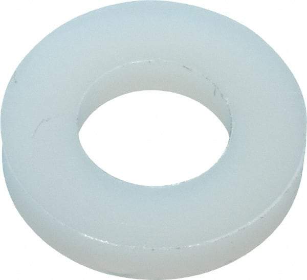 Made in USA - 1/4" Screw, Grade 6/6 Nylon Standard Flat Washer - 6.53mm ID x 1" OD, 2.36mm Thick - Industrial Tool & Supply