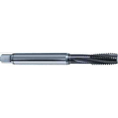 Guhring - M12x1.75 Metric 4 Flute 6HX Modified Bottoming Spiral Flute Tap - High Speed Steel, TiAlN Finish, 110mm OAL, Right Hand Flute, Right Hand Thread, D6/D7, Series 2920 - Exact Industrial Supply