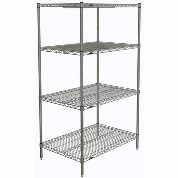 Metro - 2,000 Lb Capacity 4 Shelf Wire Shelving - Starter Unit - Industrial Tool & Supply