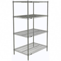 Metro - 2,000 Lb Capacity 4 Shelf Wire Shelving - Starter Unit - Industrial Tool & Supply