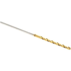 Guhring - 3/64" 130° Cobalt Jobber Drill - TiN Finish, Right Hand Cut, Spiral Flute, Straight Shank, 38mm OAL, Split Point - Industrial Tool & Supply