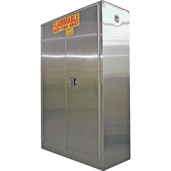 Securall Cabinets - Safety Cabinets Hazardous Chemical Type: Flammable and Combustible Liquids Color: Silver - Industrial Tool & Supply