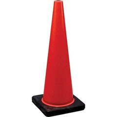 NMC - 36" High, Orange Traffic Cone - 17" Base Width, Rubber - Industrial Tool & Supply