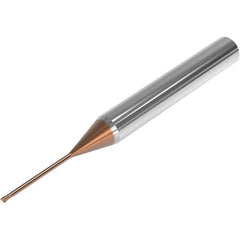 Seco - 1mm, 2 Flute, Single End, Solid Carbide, 0.05mm Corner Radius End Mill - 60mm OAL, 28° Helix, Right Hand Flute, 0.75mm LOC, Right Hand Cut, 15mm Extended Reach - Industrial Tool & Supply
