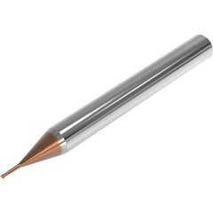 Seco - 0.8mm, 2 Flute, Single End, Solid Carbide, 0.1mm Corner Radius End Mill - 40mm OAL, 28° Helix, Right Hand Flute, 0.6mm LOC, Right Hand Cut, 4mm Extended Reach - Industrial Tool & Supply