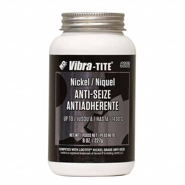 Vibra-Tite - 8 oz Jar, Nickel Anti-Seize Lubricant, with Brush Cap - Industrial Tool & Supply