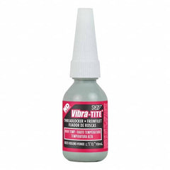 Vibra-Tite - 10 mL Bottle, Red, High Temp/High Strength Threadlocker - Industrial Tool & Supply