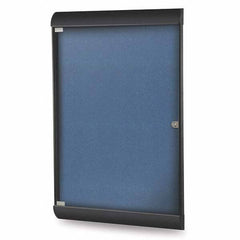 Ghent - Cork Bulletin Boards Style: Enclosed Bulletin Board Color: Navy - Industrial Tool & Supply