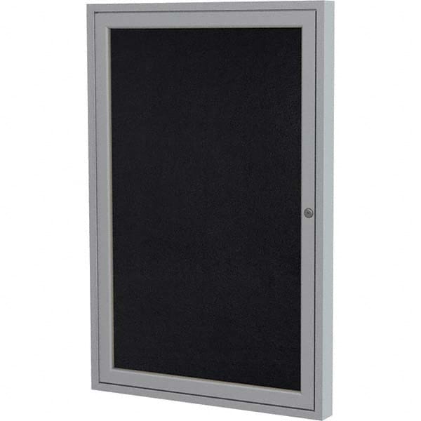Ghent - Cork Bulletin Boards Style: Enclosed Recycled Rubber Bulletin Board Color: Black - Industrial Tool & Supply