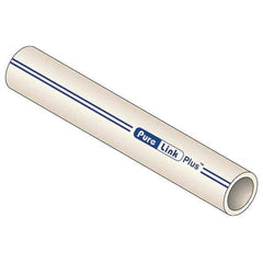 Mueller Industries - 0.671" ID x 7/8" OD, 20' Long, PEX-A Tube - Natural with Blue Print, 100 Max psi - Industrial Tool & Supply