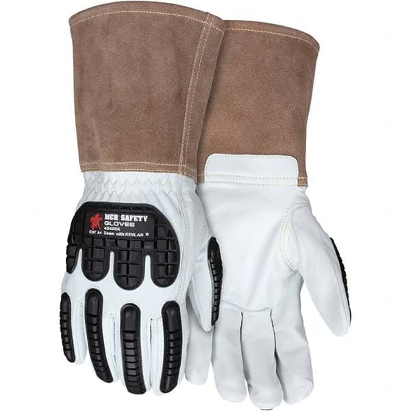 MCR Safety - Size M Kevlar Lined Goatskin Welding Glove - Industrial Tool & Supply