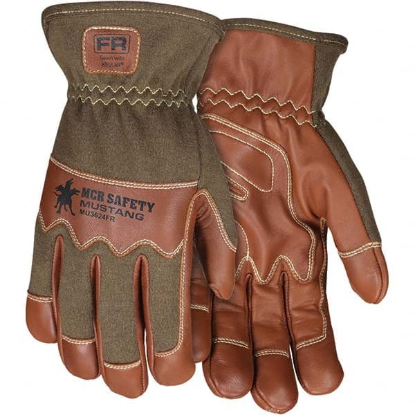 MCR Safety - Size M Goatskin Work Gloves - Industrial Tool & Supply