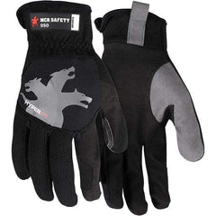 MCR Safety - Size 2XL Synthetic Suede Work Gloves - For General Purpose, Uncoated, Slip-On Cuff, Full Fingered, Black, Paired - Industrial Tool & Supply