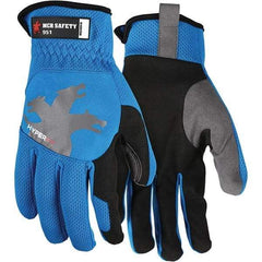 MCR Safety - Size S Synthetic Suede Work Gloves - For General Purpose, Uncoated, Slip-On Cuff, Full Fingered, Blue, Paired - Industrial Tool & Supply