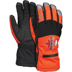 MCR Safety - Size XL Synthetic Blend Work Gloves - For Cold Weather, Uncoated, Slip-On Cuff, Full Fingered, Orange, Paired - Industrial Tool & Supply