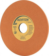 Norton - 7" Diam x 1-1/4" Hole x 1/4" Thick, L Hardness, 220 Grit Surface Grinding Wheel - Aluminum Oxide, Type 1, Very Fine Grade, 3,600 Max RPM, Vitrified Bond, No Recess - Industrial Tool & Supply
