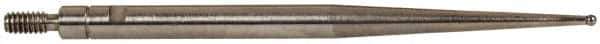 INTERAPID - 0.031" Ball Diam, Carbide, Ball Test Indicator Contact Point - 1-3/8" Contact Point Length, Use with Brown & Sharpe Interapid 312 Dial Test Indicators (Except 74.111965 & 74.111958) - Industrial Tool & Supply