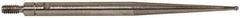 INTERAPID - 0.031" Ball Diam, Carbide, Ball Test Indicator Contact Point - 1-3/8" Contact Point Length, Use with Brown & Sharpe Interapid 312 Dial Test Indicators (Except 74.111965 & 74.111958) - Industrial Tool & Supply