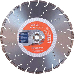 Husqvarna - 4" Diam, 5/8 & 7/8" Arbor Hole Diam, Continuous Edge Tooth Wet & Dry Cut Saw Blade - Diamond-Tipped, Fast Cutting Action, Standard Round Arbor - Industrial Tool & Supply