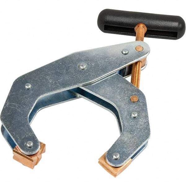 Kant Twist - 1,700 Lb, 4-1/2" Max Opening, 2-1/4" Open Throat Depth, 2-1/2" Closed Throat Depth, Cantilever Clamp - Polyethylene Jaw, T-Handle, 1-7/8" Max Width - Industrial Tool & Supply