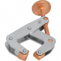 Kant Twist - 700 Lb, 2-1/2" Max Opening, 1-3/4" Open Throat Depth, 1-13/16" Closed Throat Depth, Cantilever Clamp - Copper Plated Steel Jaw, Round Handle, 7/8" Max Width - Industrial Tool & Supply