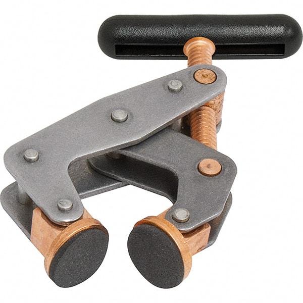 Kant Twist - 350 Lb, 1" Max Opening, 1/2" Open Throat Depth, 1/2" Closed Throat Depth, Cantilever Clamp - Polyethylene Jaw, T-Handle, 1/2" Max Width - Industrial Tool & Supply