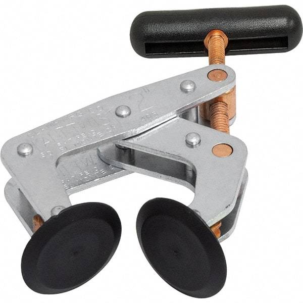 Kant Twist - 800 Lb, 2" Max Opening, 1-1/8" Open Throat Depth, 1-1/4" Closed Throat Depth, Cantilever Clamp - Polyethylene Jaw, T-Handle, 1-3/8" Max Width - Industrial Tool & Supply