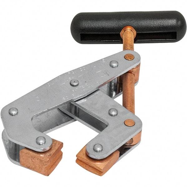 Kant Twist - 700 Lb, 2-1/2" Max Opening, 1-1/2" Open Throat Depth, 1-13/16" Closed Throat Depth, Cantilever Clamp - Polyethylene Jaw, T-Handle, 1-3/8" Max Width - Industrial Tool & Supply