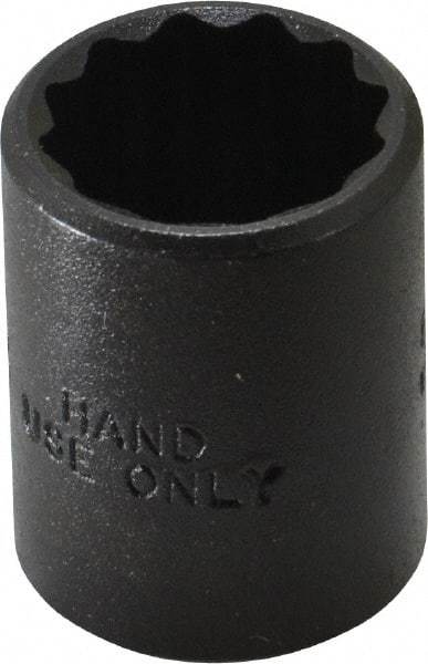 Proto - 5/8", 3/8" Drive, Standard Hand Socket - 12 Points, 1-1/8" OAL, Alloy Steel, Black Finish - Industrial Tool & Supply