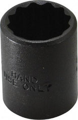 Proto - 5/8", 3/8" Drive, Standard Hand Socket - 12 Points, 1-1/8" OAL, Alloy Steel, Black Finish - Industrial Tool & Supply