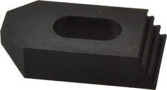 Jergens - 1/2" Stud, Low Carbon Steel, Plain Strap Clamp - 1/2" Travel, 2-1/2" OAL x 1-1/4" Wide x 5/8" High, Black Oxide Finish, Tapered Nose - Industrial Tool & Supply