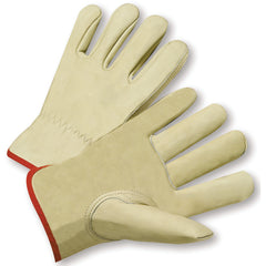 Select Grain Cowhide Leather Drivers Gloves Medium - Industrial Tool & Supply