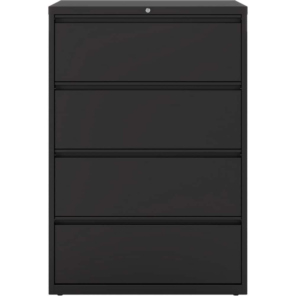 File Cabinets & Accessories; File Cabinet Type: Horizontal; Color: Black; Material: Steel; Number Of Drawers: 4.000