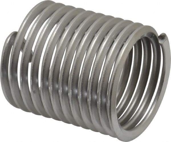 Heli-Coil - 1-1/2 - 6 UNC, 2-1/4" OAL, Free Running Helical Insert - 11-1/2 Free Coils, Tanged, 304 Stainless Steel, Bright Finish, 1-1/2D Insert Length - Industrial Tool & Supply