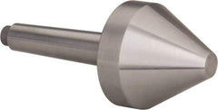 Riten - 2-1/8" Head Diam, Hardened Tool Steel Bull Nose Point Solid Dead Center - 2MT Morse Taper, 2-1/8" Point Diam, 1.4" Point Length - Industrial Tool & Supply