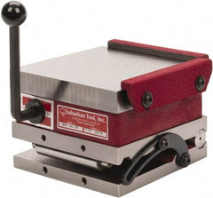 Suburban Tool - 6" Long x 6" Wide x 4-1/4" High, Fine Pole, Steel Sine Plate & Magnetic Chuck Combo - 0.0002" Tolerance, Square to 0.0002", (2) Rails & Handle - Industrial Tool & Supply