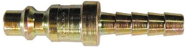 Coilhose Pneumatics - Hose Barb Industrial Pneumatic Hose Connector - Plated Steel, 3/8" Body Diam, 1/2" Hose ID - Industrial Tool & Supply