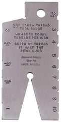 TESA Brown & Sharpe - Steel Acme Thread Screw Checker - 29° Thread Angle - Industrial Tool & Supply