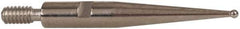INTERAPID - 0.031" Ball Diam, Carbide, Ball Test Indicator Contact Point - 0.65" Contact Point Length, Use with Brown & Sharpe Interapid 312 Dial Test Indicators (Except 74.111965 & 74.111958) - Industrial Tool & Supply