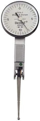 TESA Brown & Sharpe - 0.02 Inch Range, 0.0005 Inch Dial Graduation, Horizontal Dial Test Indicator - 1-1/2 Inch White Dial, 0-10-0 Dial Reading, Accurate to 0.0005 Inch - Industrial Tool & Supply