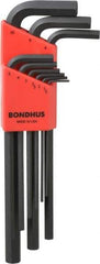 Bondhus - 9 Piece L-Key Hex Key Set - Hex Range 1.5 to 10mm, Protanium - Industrial Tool & Supply